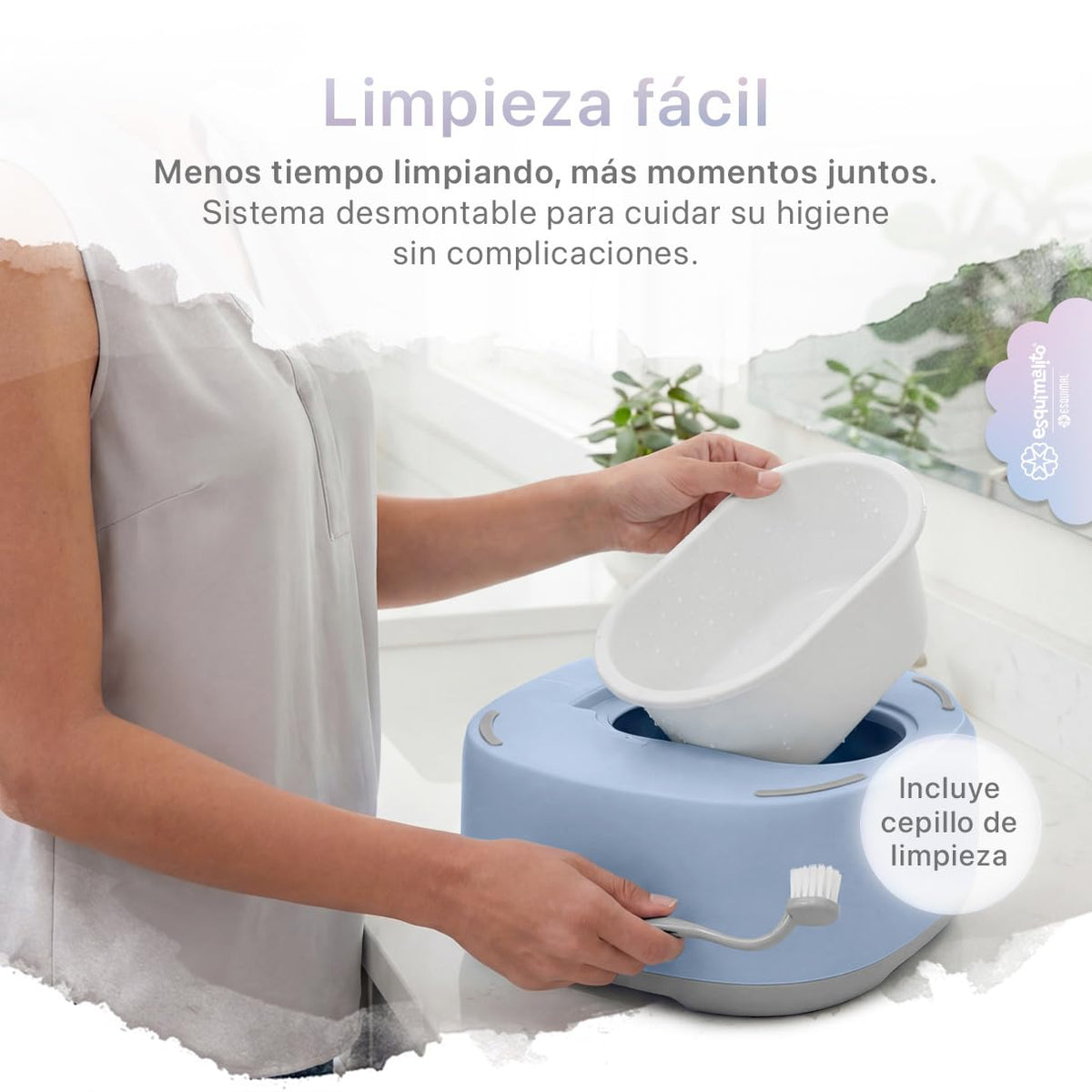 ESQUIMAL Bacinica 3 en 1 Baño Entrenador Niño y Niña Asiento WC Azul