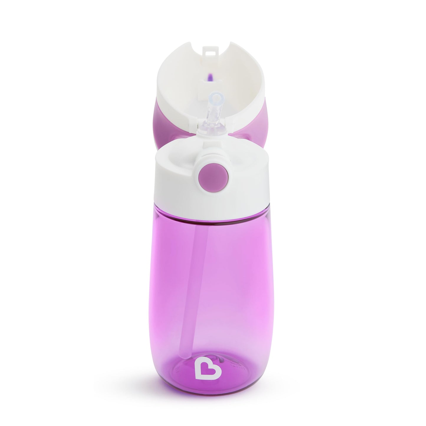 Munchkin Flip and Go Tritan - Taza de pajita, 12 onzas, color morado