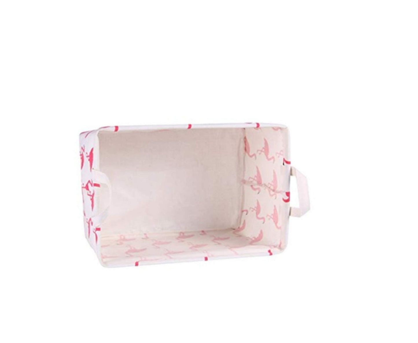 Cesta de almacenamiento rectangular de flamenco, cesta de almacenamiento plegable, caja de almacenamiento con revestimiento impermeable y asa. Utilizado para organizar juguetes y ropa de niños, libros, cestas de regalo