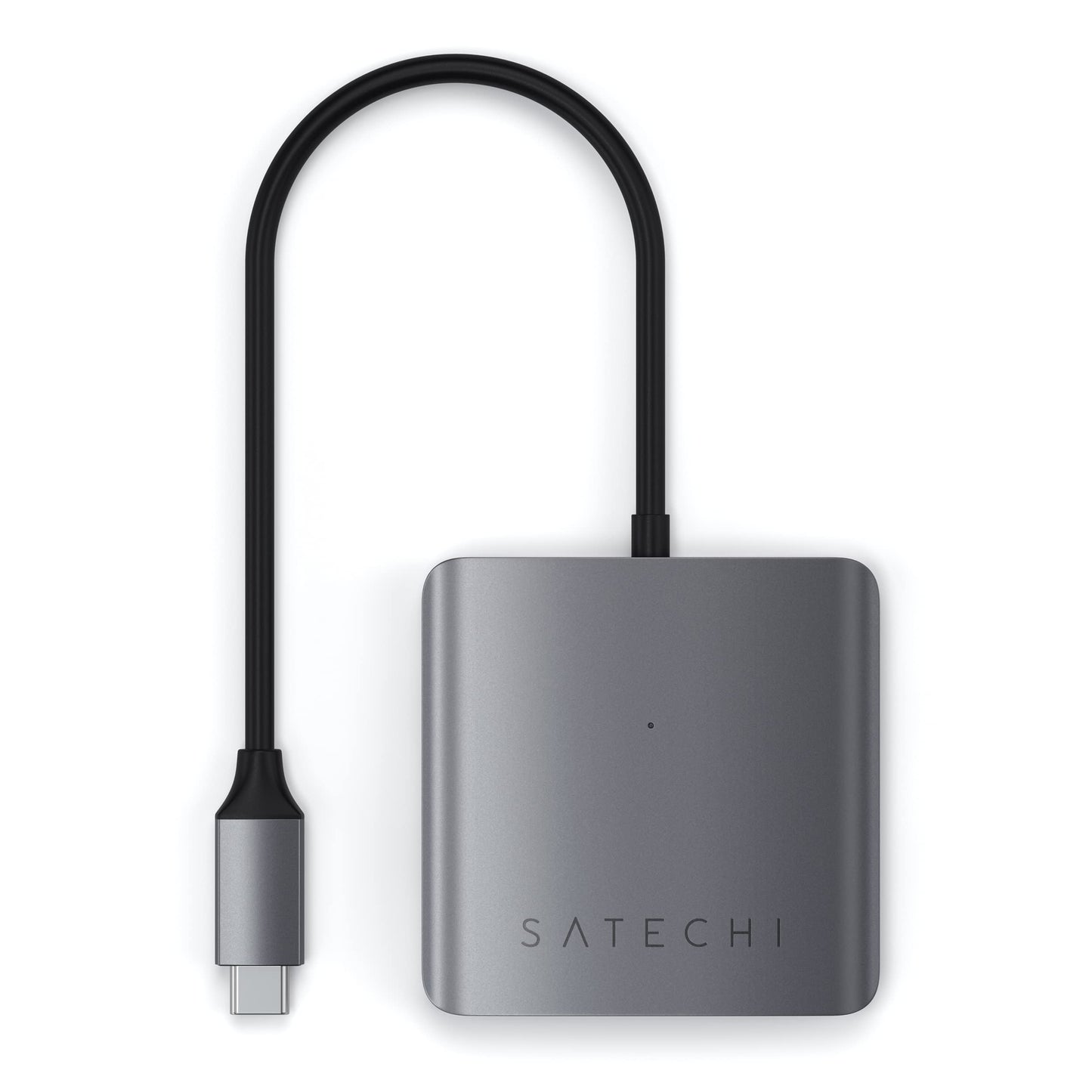 Concentrador USB-C de 4 Puertos SATECHI Plateado para Transferencia de Datos