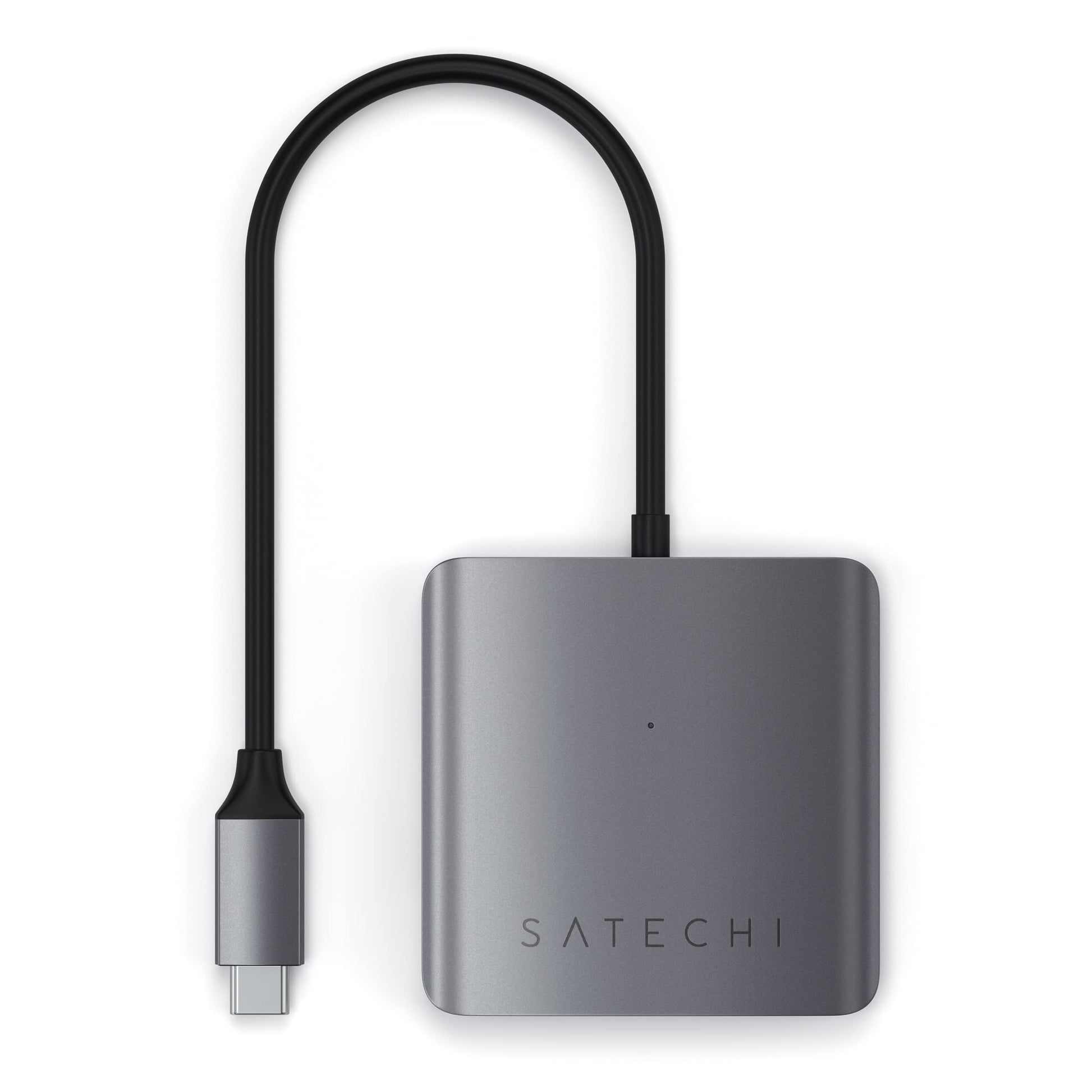 Concentrador USB-C de 4 Puertos SATECHI Plateado para Transferencia de Datos
