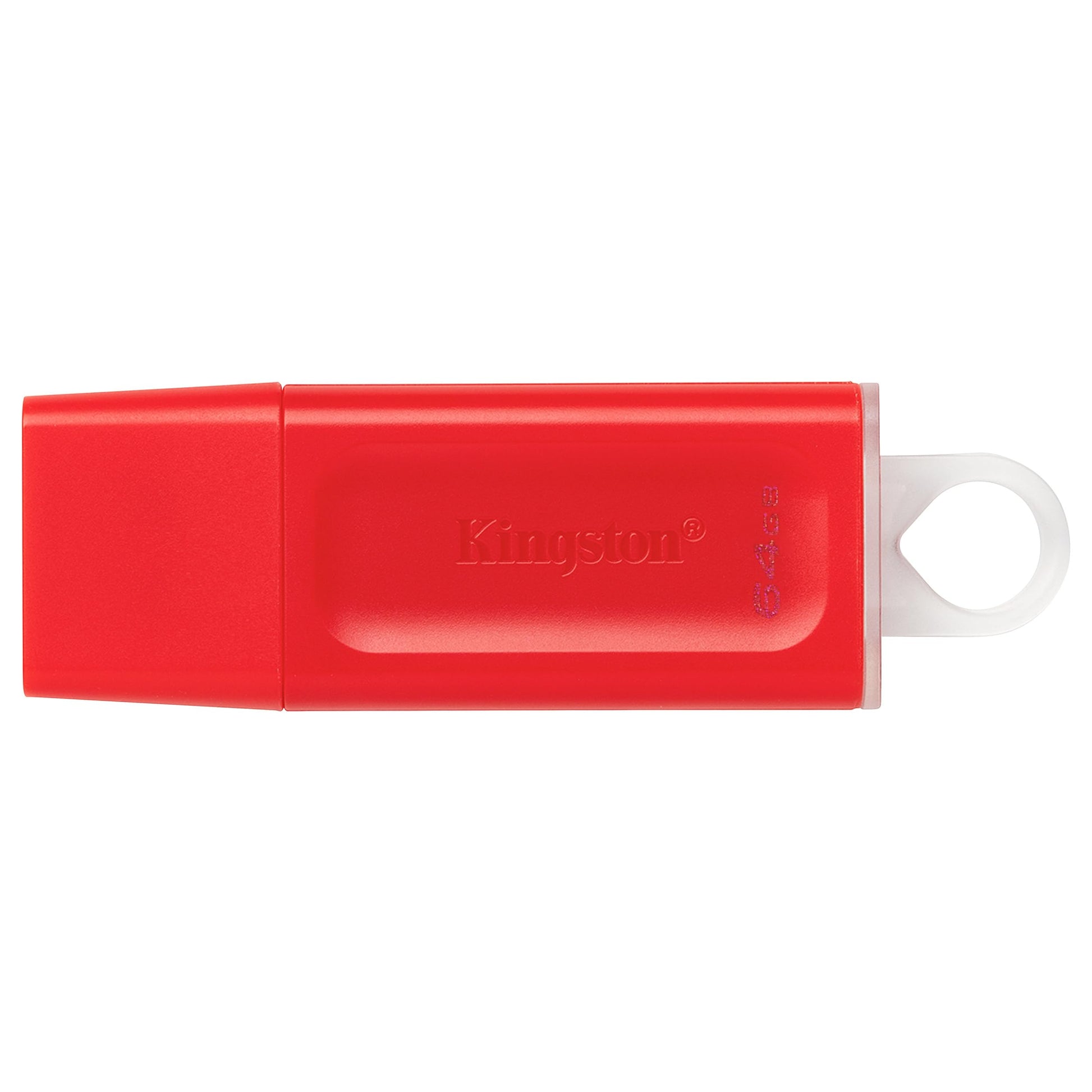 KIT100 Memoria USB Kingston DataTraveler Exodia, 64GB, USB 3.2, Rojo interfas Tipo A (KIT100KC-U2G64-7GR) Diseño Moderno con Tapa PSA COMPUTO Y PAPALERIA.