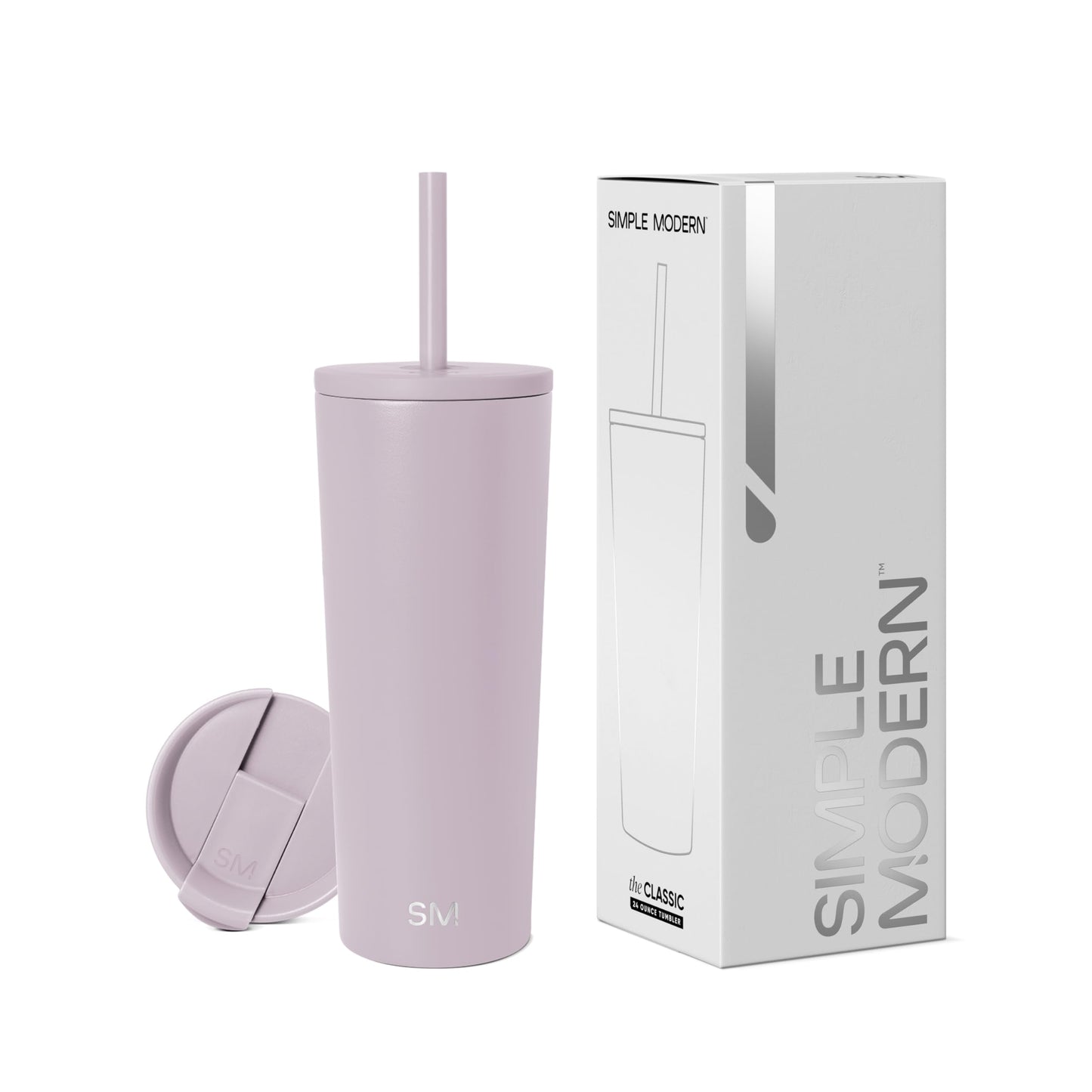 Vaso Térmico Simple Modern Lavender Mist Colección Classic de Acero Inoxidable 710ml para Viajes