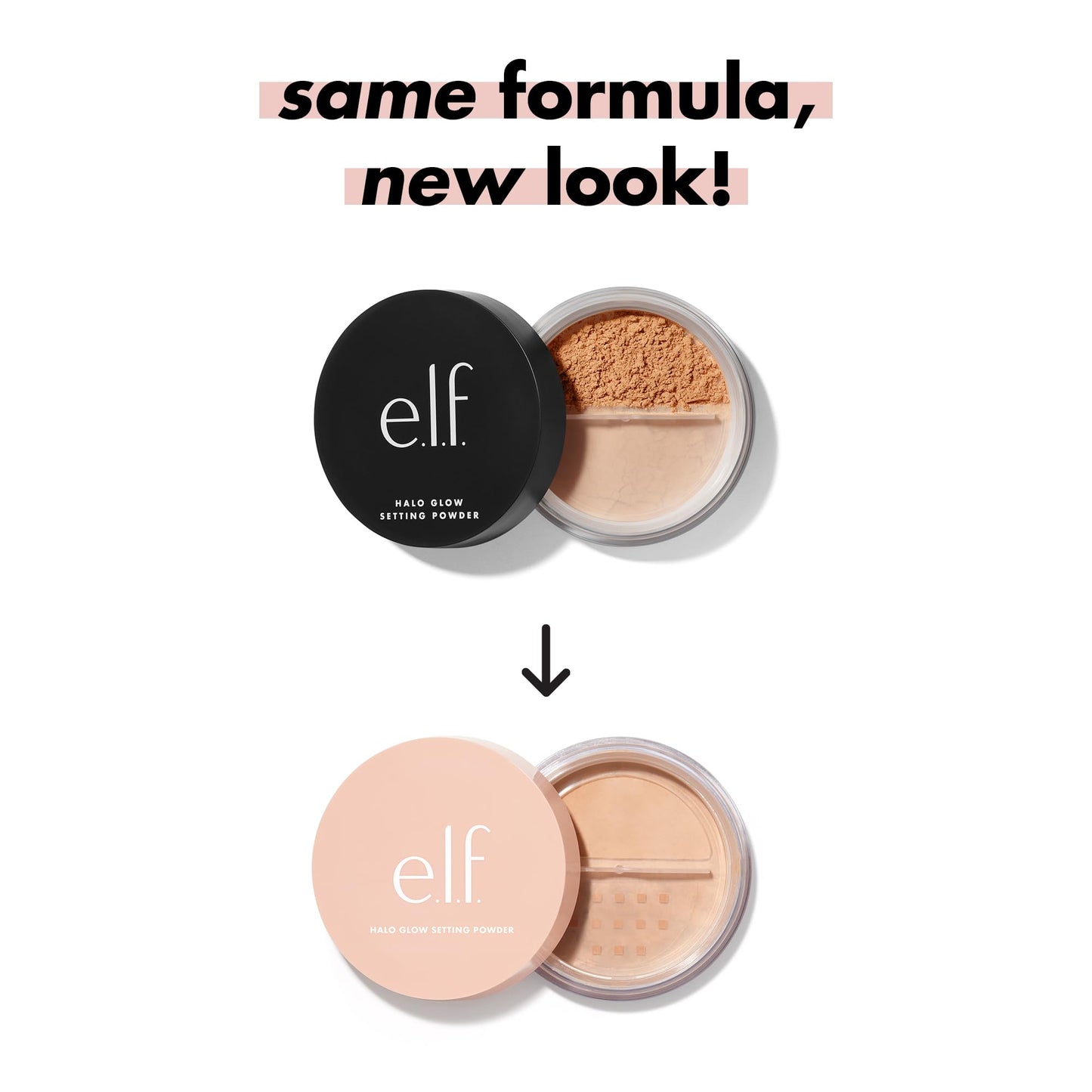 e.l.f. Halo Glow Soft Focus Setting Powder, Silky Powder For Creating Without Shine, Smooths Pores & Lines, Light Pink