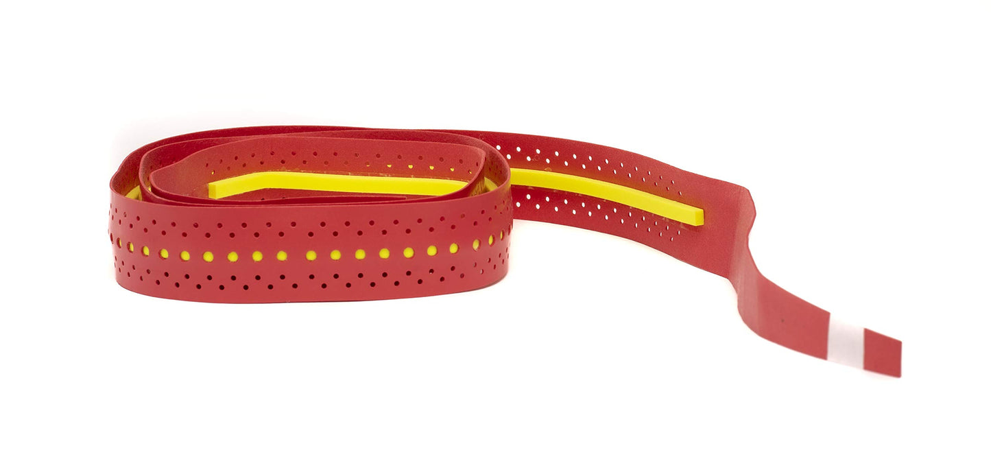 Grip Y Overgrip ShockOut Pro Fucsia Amarillo con Absorción de Impactos para Deportes de Raqueta