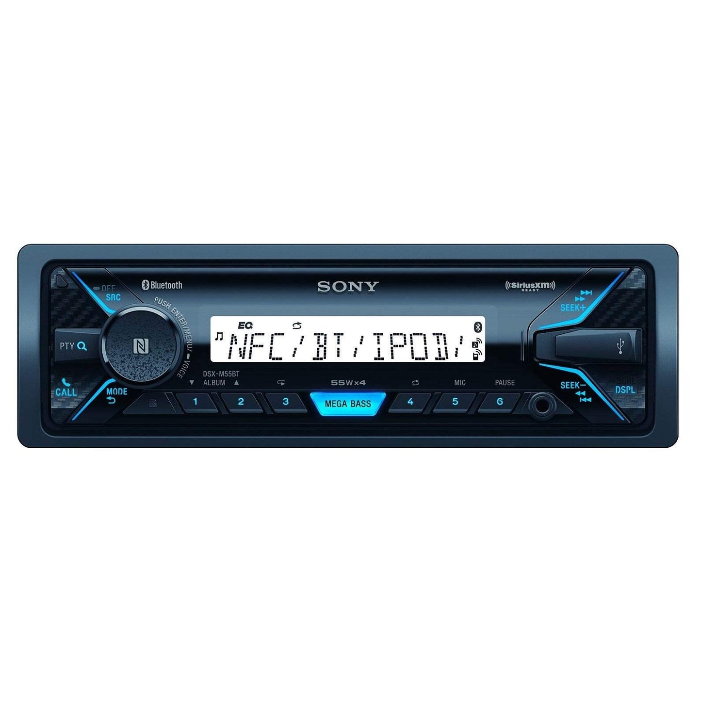 Sony DSXM55BT - Receptor estéreo Digital Marino con Bluetooth, Listo para SiriusXM, DIN único