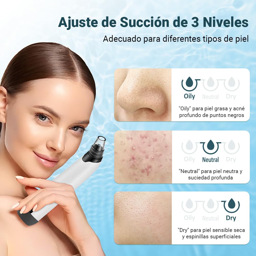 MITEGELO Removedor de Espinillas, Succionador de Puntos Negros