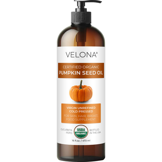 Pumpkin Seed Oil UNREFINED Organic Carrier Cold Pressed Virgin RAW VELONA (16oz)