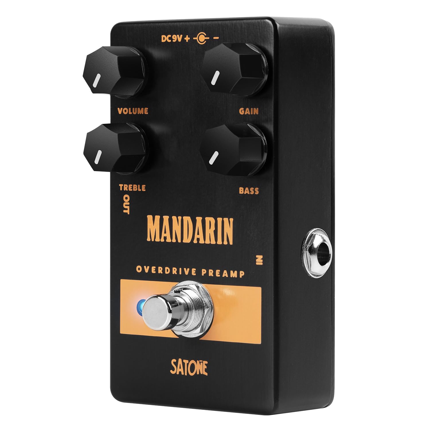 Pedal de Efecto Overdrive Satone S805 Mandarin Clásico con 4 Controles y True Bypass