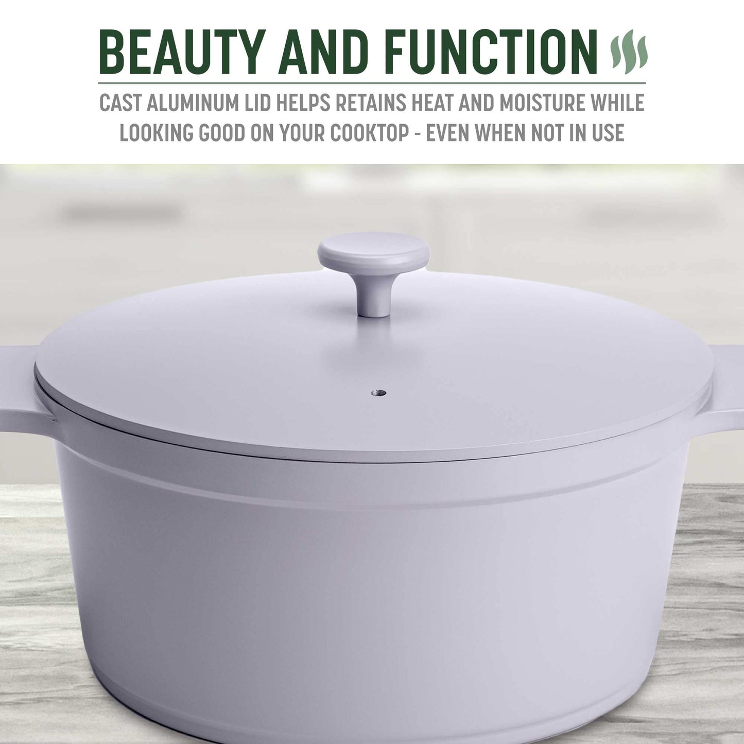 Goodful - Olla todo en uno, antiadherente de revestimiento múltiple, horno holandés fundido de alto rendimiento con tapa a juego, estante para asar y volteador, hecha sin PFOA, utensilios de cocina