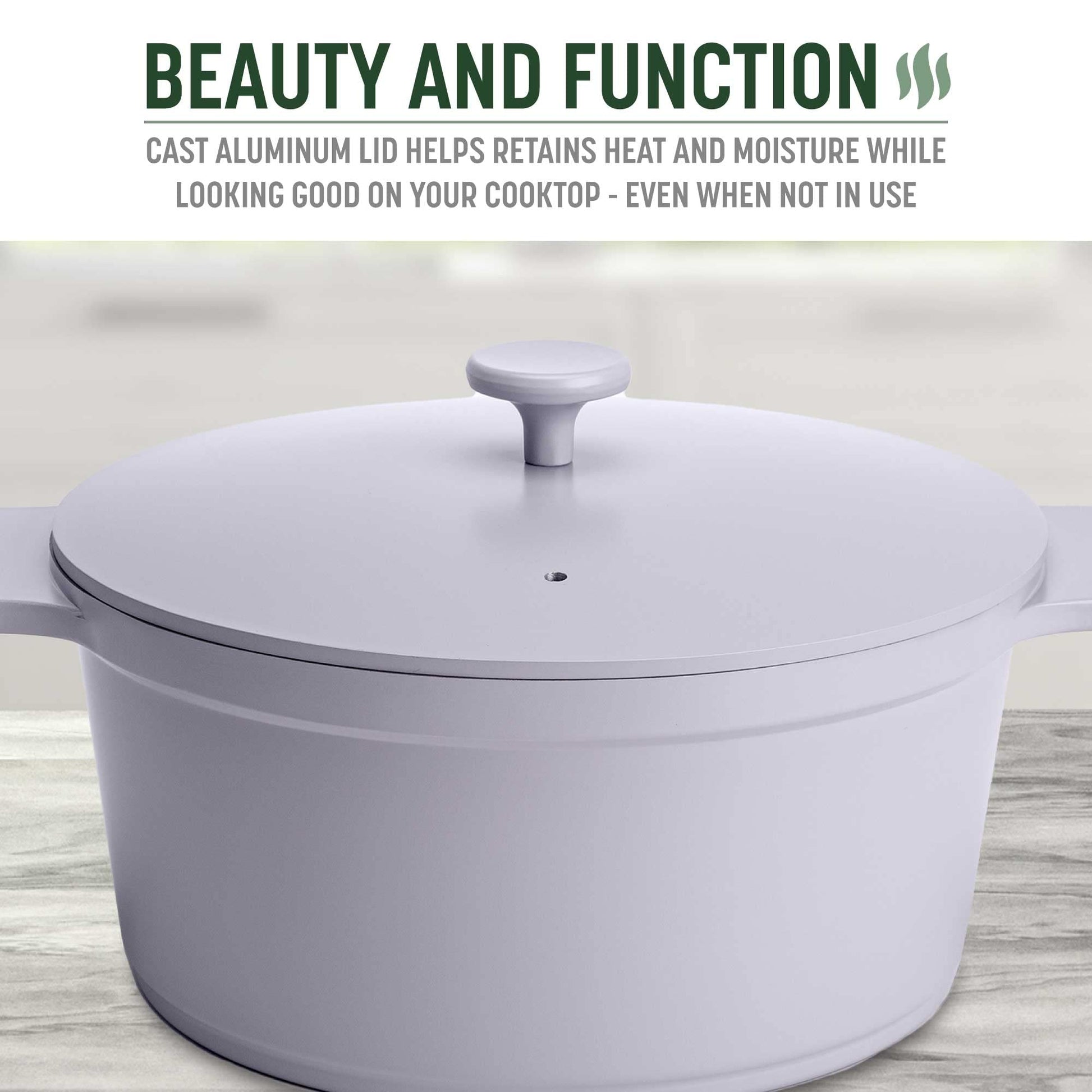 Goodful - Olla todo en uno, antiadherente de revestimiento múltiple, horno holandés fundido de alto rendimiento con tapa a juego, estante para asar y volteador, hecha sin PFOA, utensilios de cocina