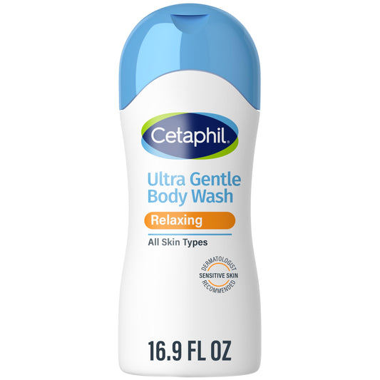 Cetaphil Gel corporal refrescante ultra suave, para piel seca a normal, sensible, 16.8 onzas, con aloe vera, caléndula, vitamina B5, hipoalergénico, sin fragancia, probado por dermatólogos