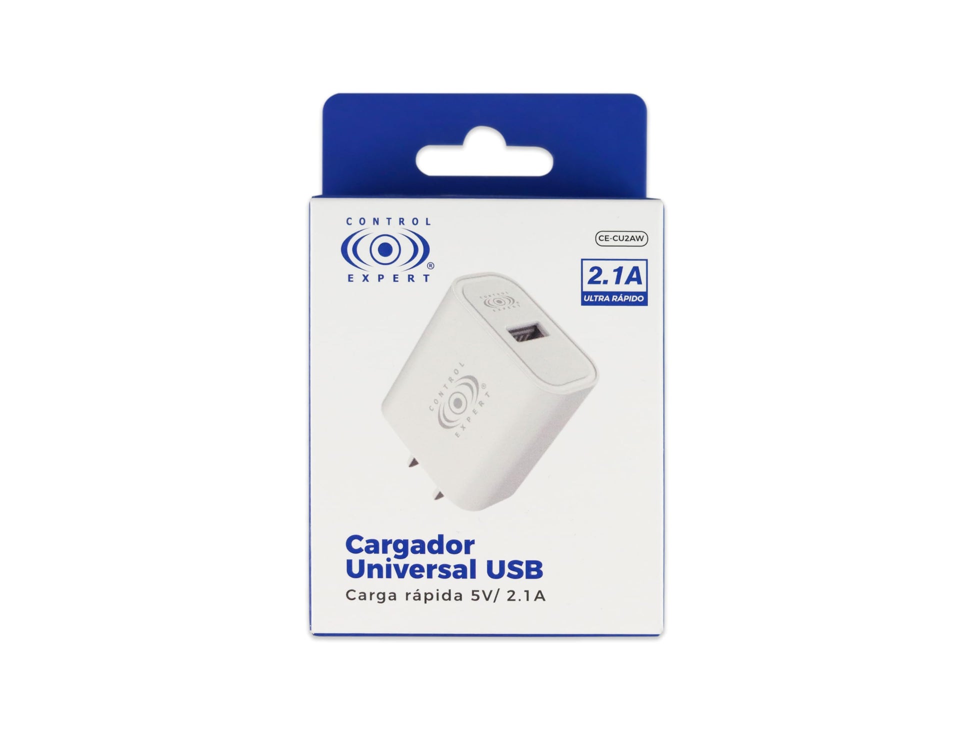 CONTROL EXPERT Cargador Universal USB Carga Rápida 5V 2.1A (Blanco)