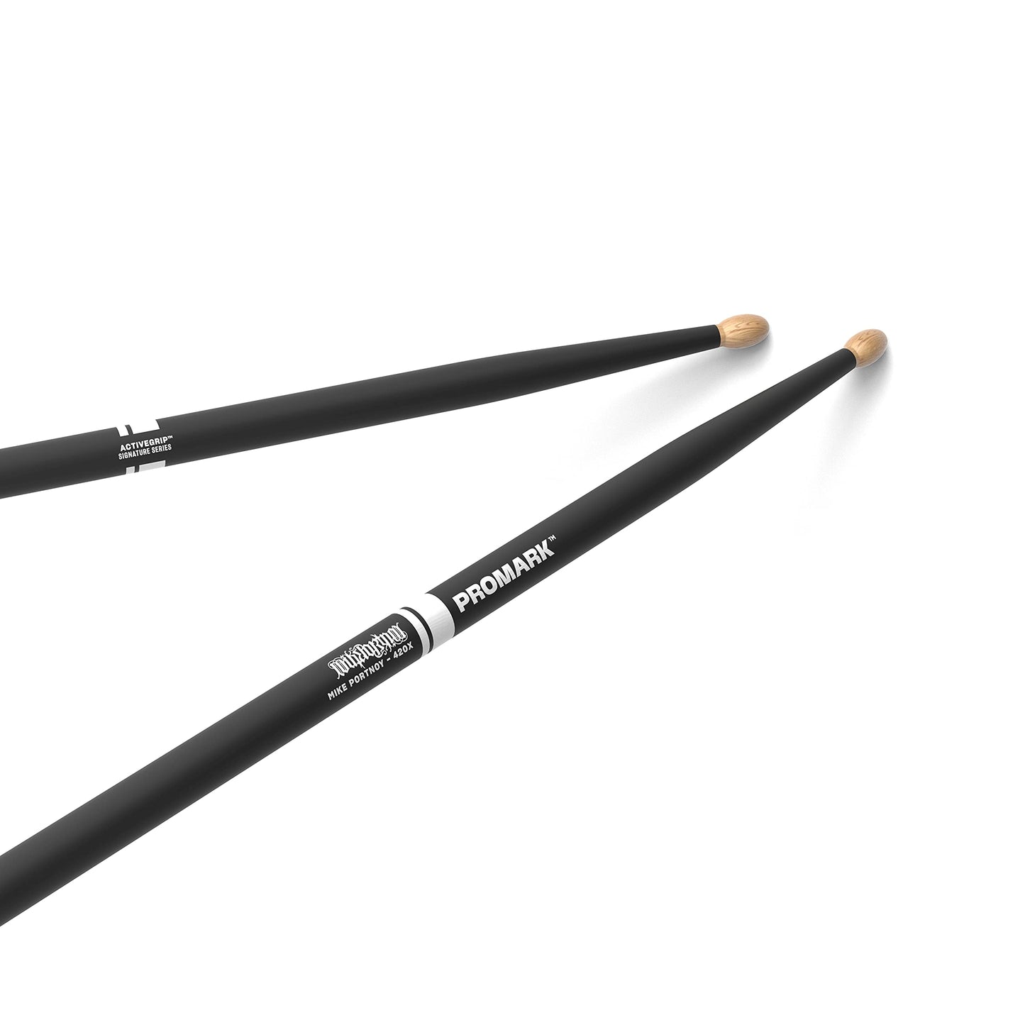 ProMark Baquetas Bateria - Mike Portnoy Drumsticks - - Acabado de agarre activo, Punta de madera ovalada, Madera de nogal americano - 1 par