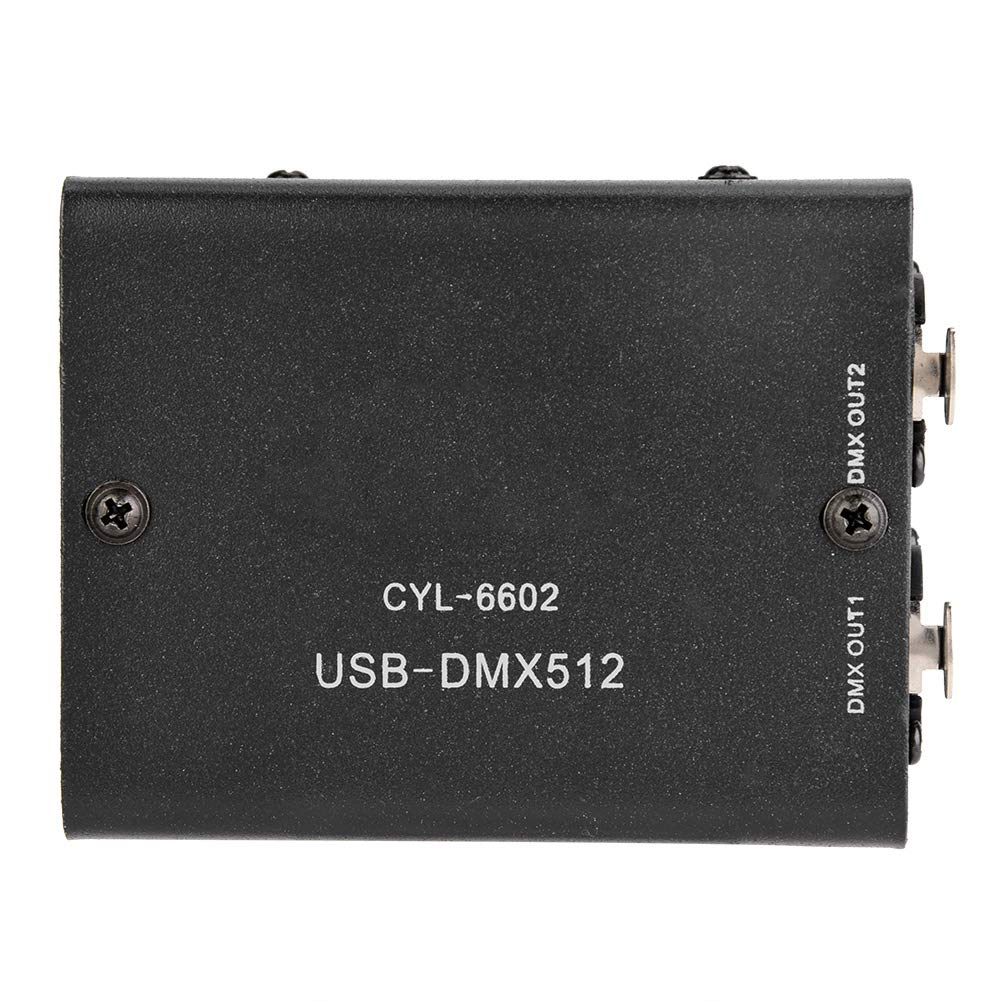 Jimfoty DMX DJ Light Controller, DMX 512 Stage USB Lighting Interface Controller Adaptador DMX para Party Pub Night Club DJ KTV