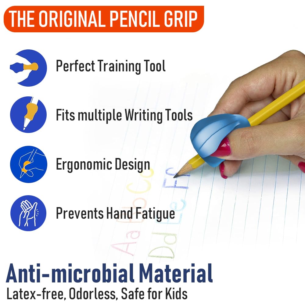 Ayuda de Escritura Ergonómica The Pencil Grip metálicos para Derecho y Zurdo 6 Unidades