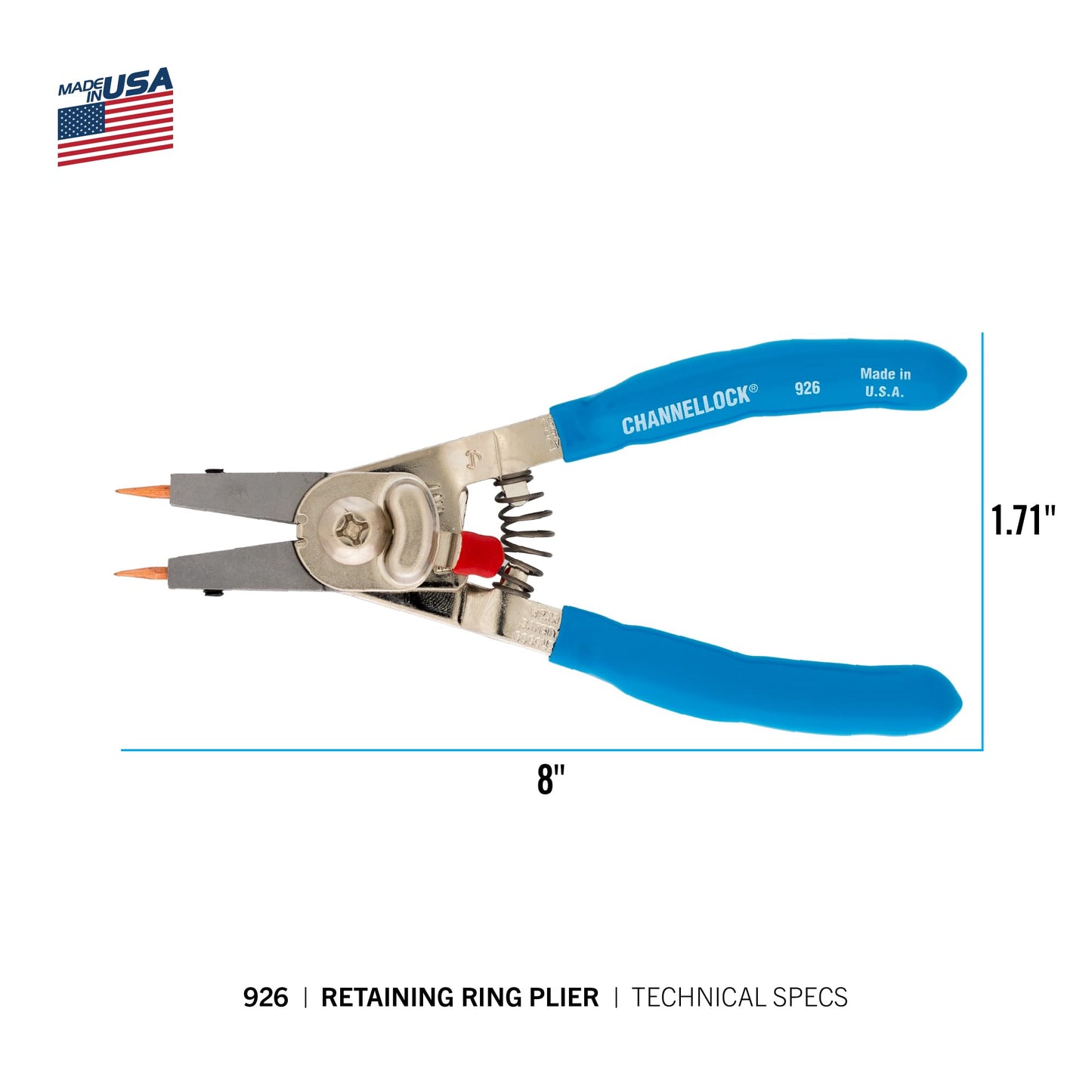 Channellock 926 Pinza Convertible para Seguros de Retención de 6.25"