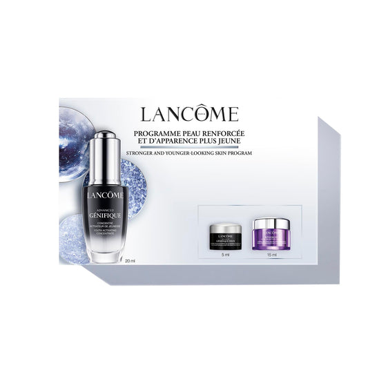 Lancôme, Advanced Génifique, Set de Regalo, Suero Advanced Génifique 20 ml + Crema Para Contorno de Ojos 5 ml + Crema de Rostro Rénergie H.P.N. 300 Peptide 15 ml, Fortalece e Hidrata la Barrera de la Piel, 3 Piezas