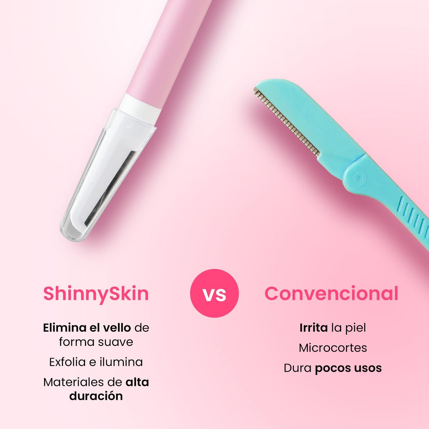 Perfiladora Facial ShinnySkin Removedor Vello Cuchilla Acero