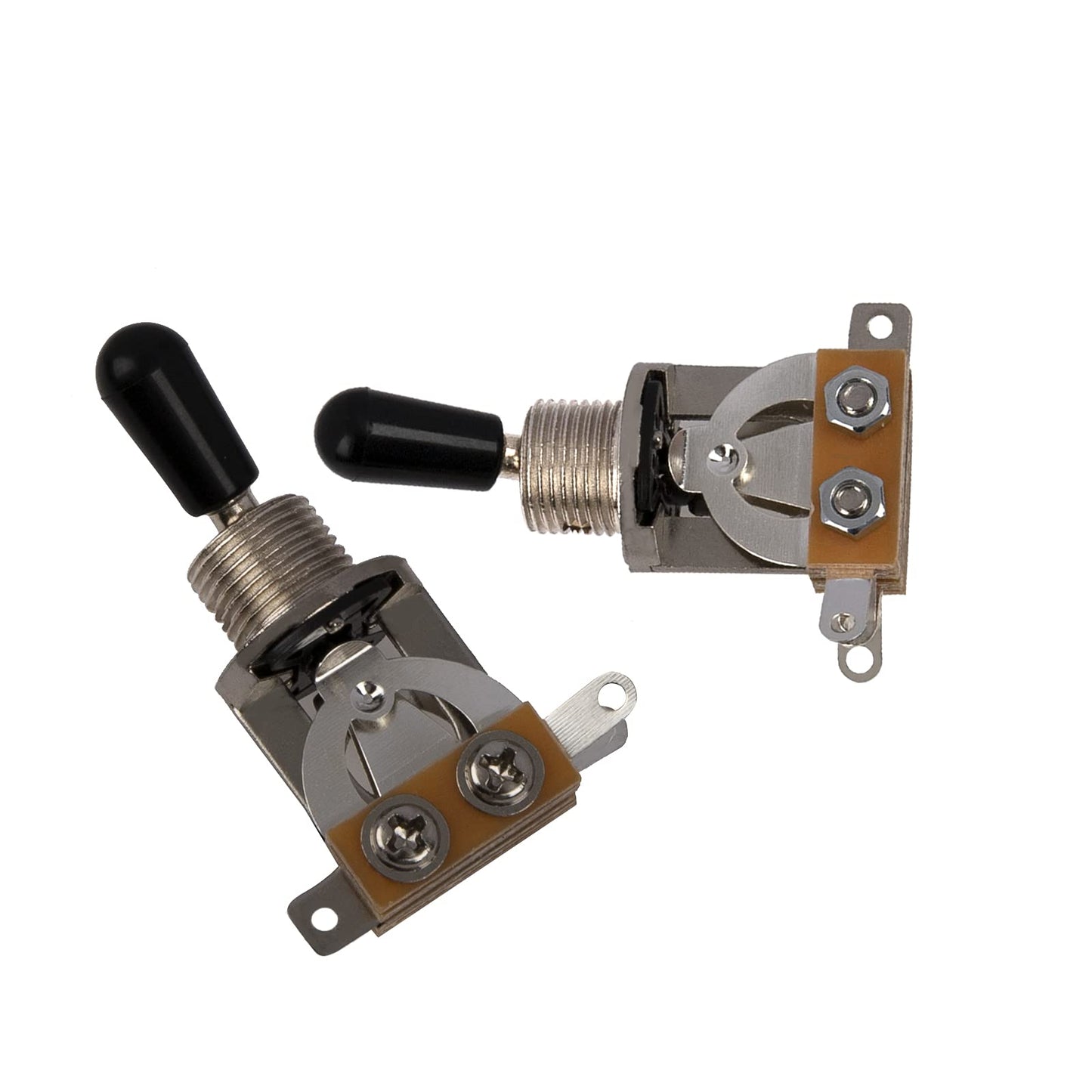 3 piezas Yootones - Interruptor de palanca para guitarra corta y recta de 3 vías compatible con guitarra eléctrica SG Epiphone Les Paul (plata)