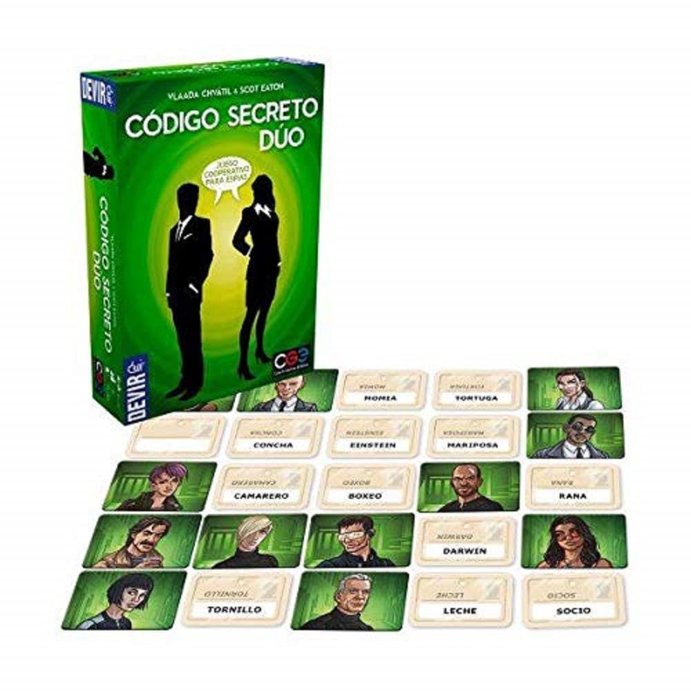 Devir - Código Secreto Dúo, Juego de mesa con Amigos, Juego para fiestas, para 2 Adultos (BGCOSED)