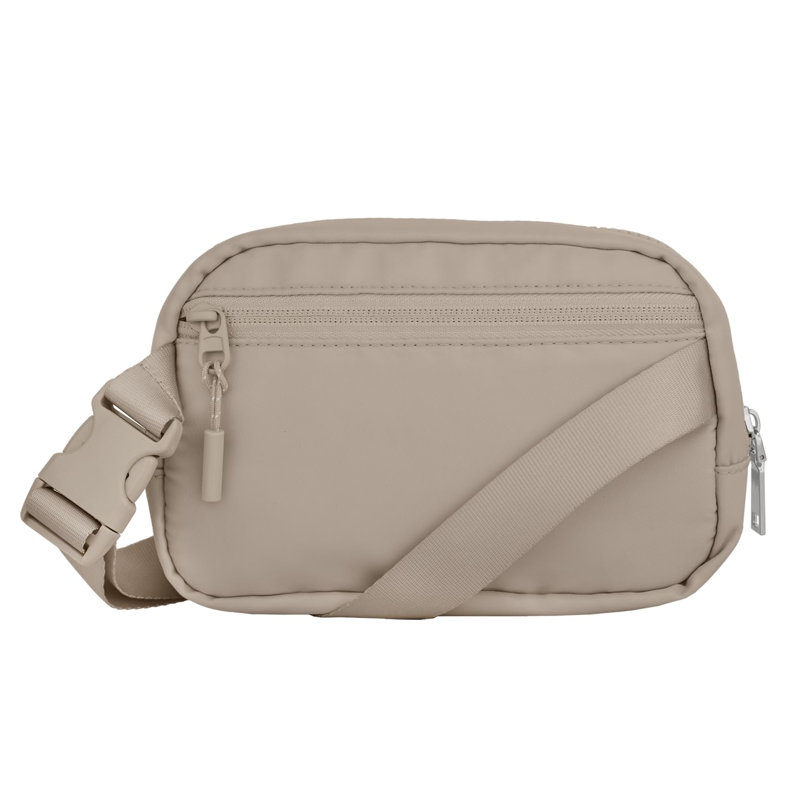 LuckyLy Cangurera para Mujer Deportiva y de Viaje, Bolsa Crossbody y Bandolera tipo Riñonera, Ligera, Repelente al Agua y con Múltiples Compartimentos, Regalos para Mujer y Mamá – Modelo Mina, Beige
