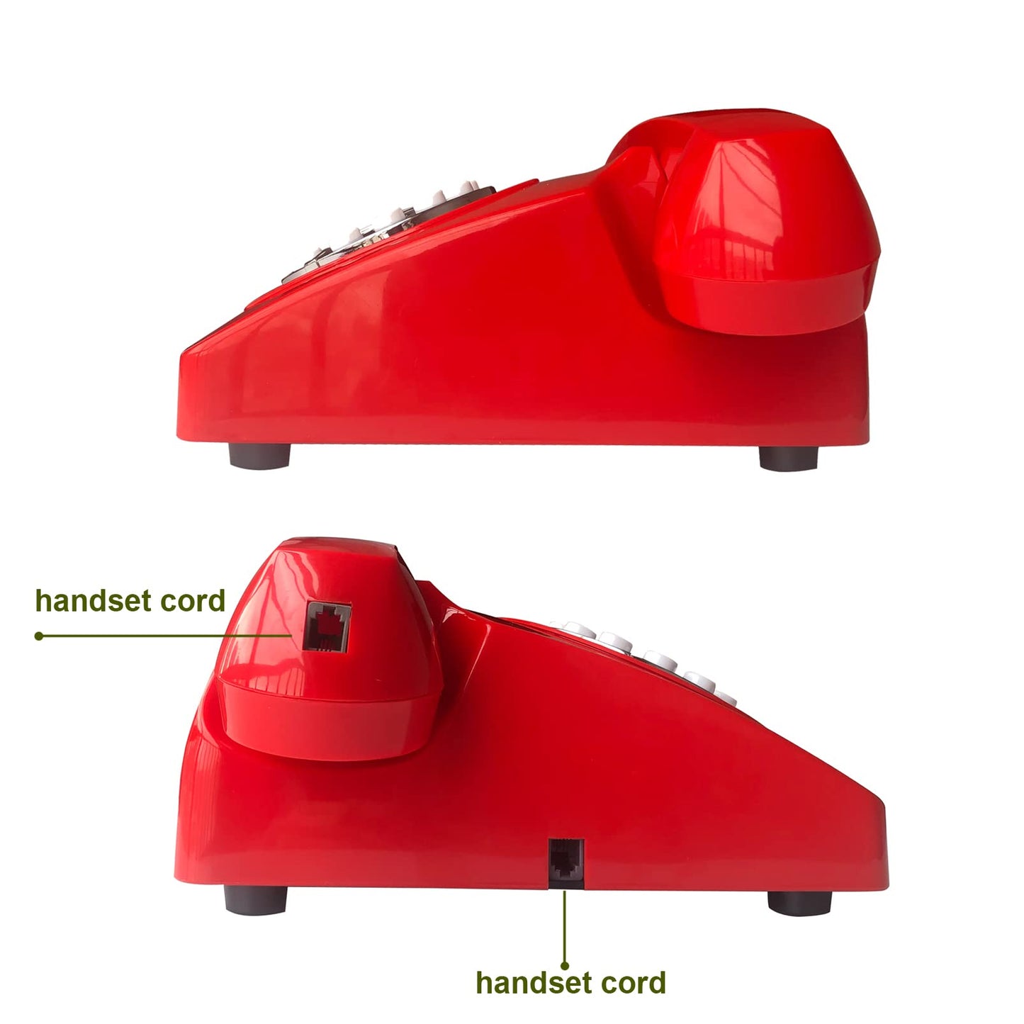 Teléfonos de línea fija para el hogar, TelPal - Teléfono con cable para el hogar, teléfono de escritorio retro, teléfono clásico vintage de estilo antiguo para el hogar, la oficina y el hotel