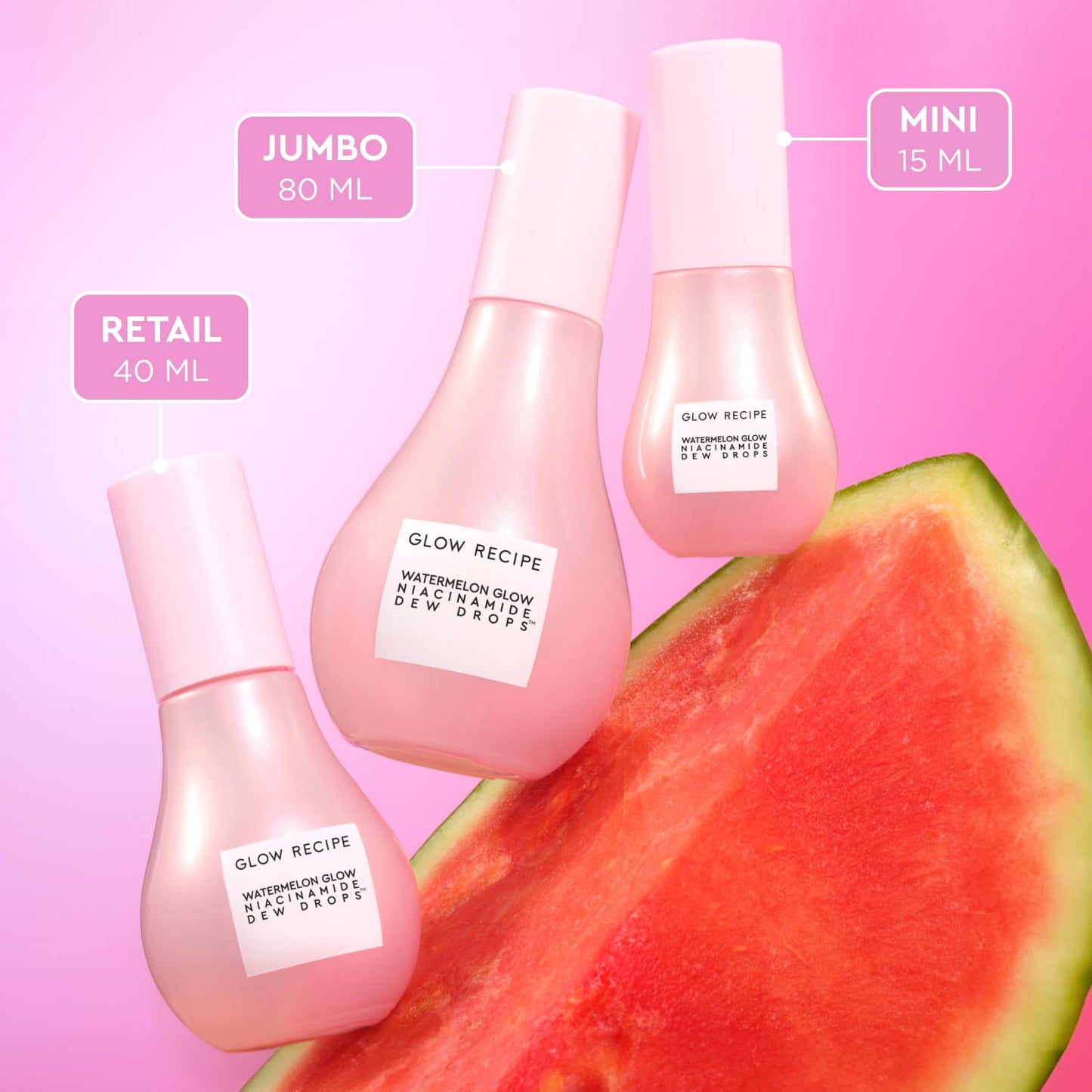 Glow Recipe | Watermelon Glow Niacinamide Dew Drops Serum | Gotas de Suero Iluminador | 40ml (1.35fl. oz)