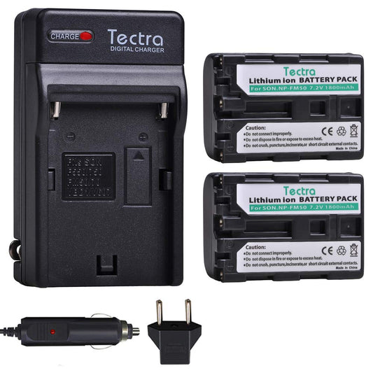 Batería y Cargador Tectra Sony TRV para Cámara (2 Unidades)