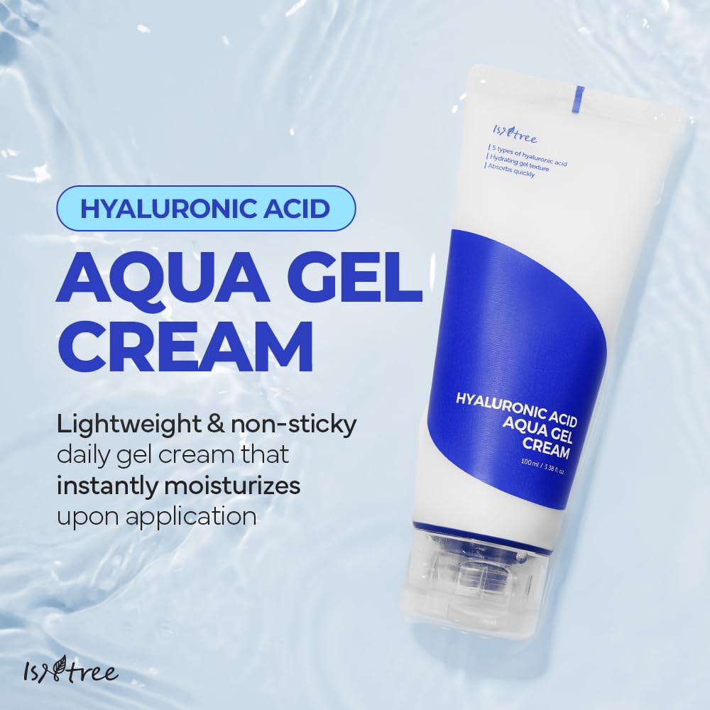 ISNTREE Hyaluronic Acid Aqua Gel Cream 100 ml, Crema Gel Hidratante Facial de Ácido Hialurónico