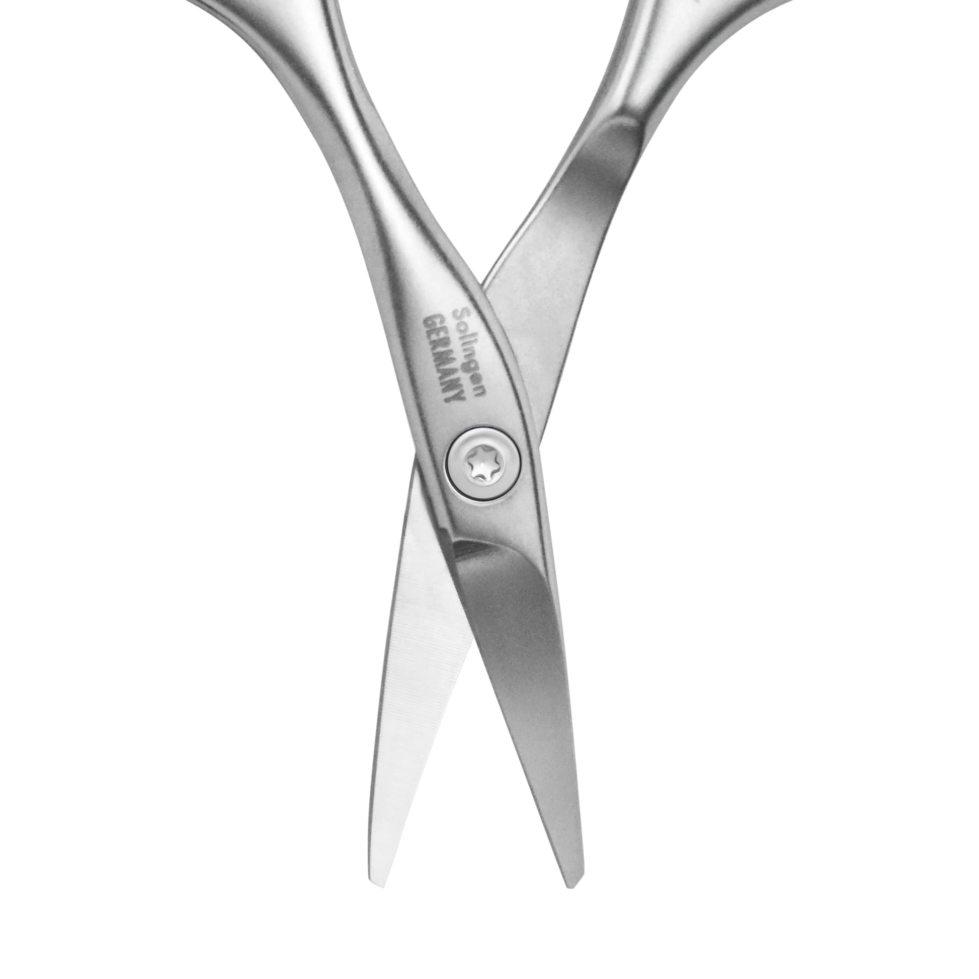 FINOX stainless steel baby scissors in matte finish, made by GERManikure in Solingen, Germany