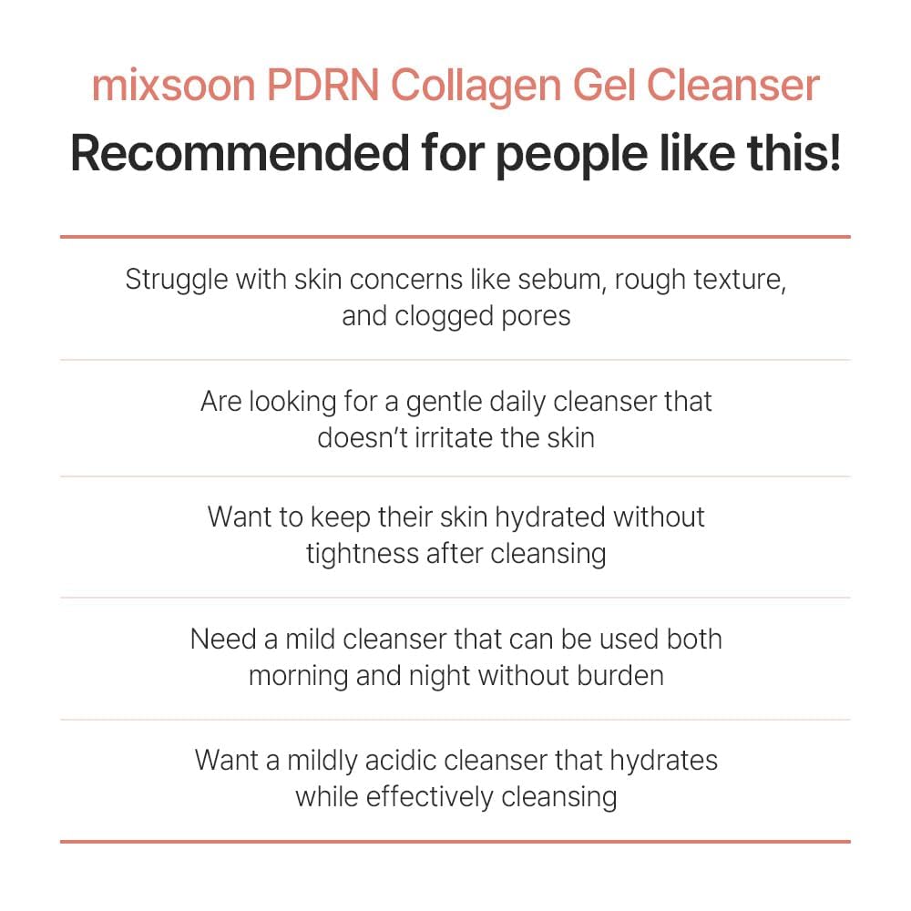 PDRN Collagen Gel Cleanser - Limpiador facial de bajo pH, 100ml