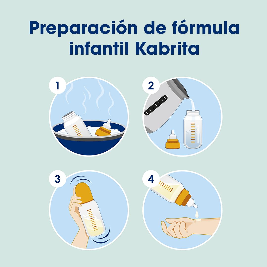 Kabrita Fórmula Infantil de Leche de Cabra de Fácil Digestión para Niños de 1 a 3 Años | Con Proteína A2, Vitamina D, Hierro, Omegas y Prebióticos, sin Azúcares Añadidos | 1 Lata de 400g
