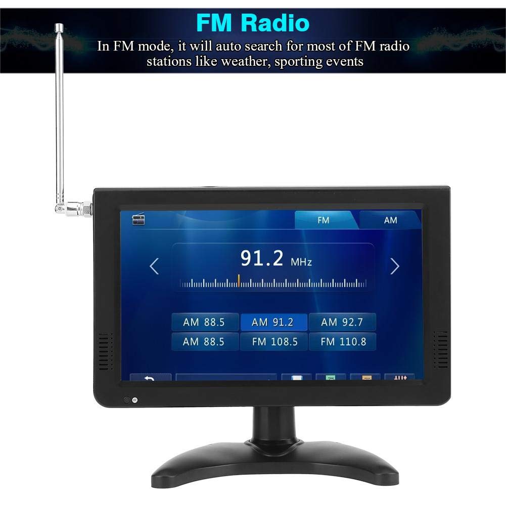 TV Portátil para Automóviles, 1080P Estéreo de Alta Sensibilidad TV Digital, Sintonizador de ATSC para Auto Radio FM (10 Inch ATSC)