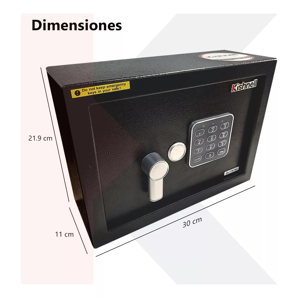 Kishnell | Caja Fuerte De Seguridad Para Cajon Numerica Electronica De Piso