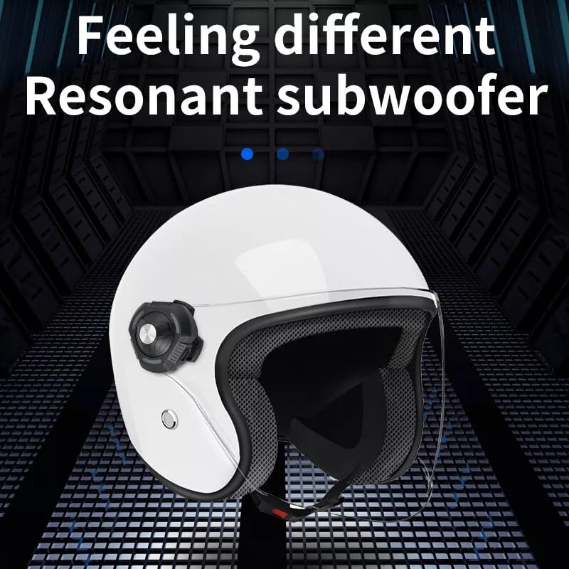Casco de Motocicleta WXWBFAO Verde con Conducción Ósea y Altavoz Bluetooth Impermeable