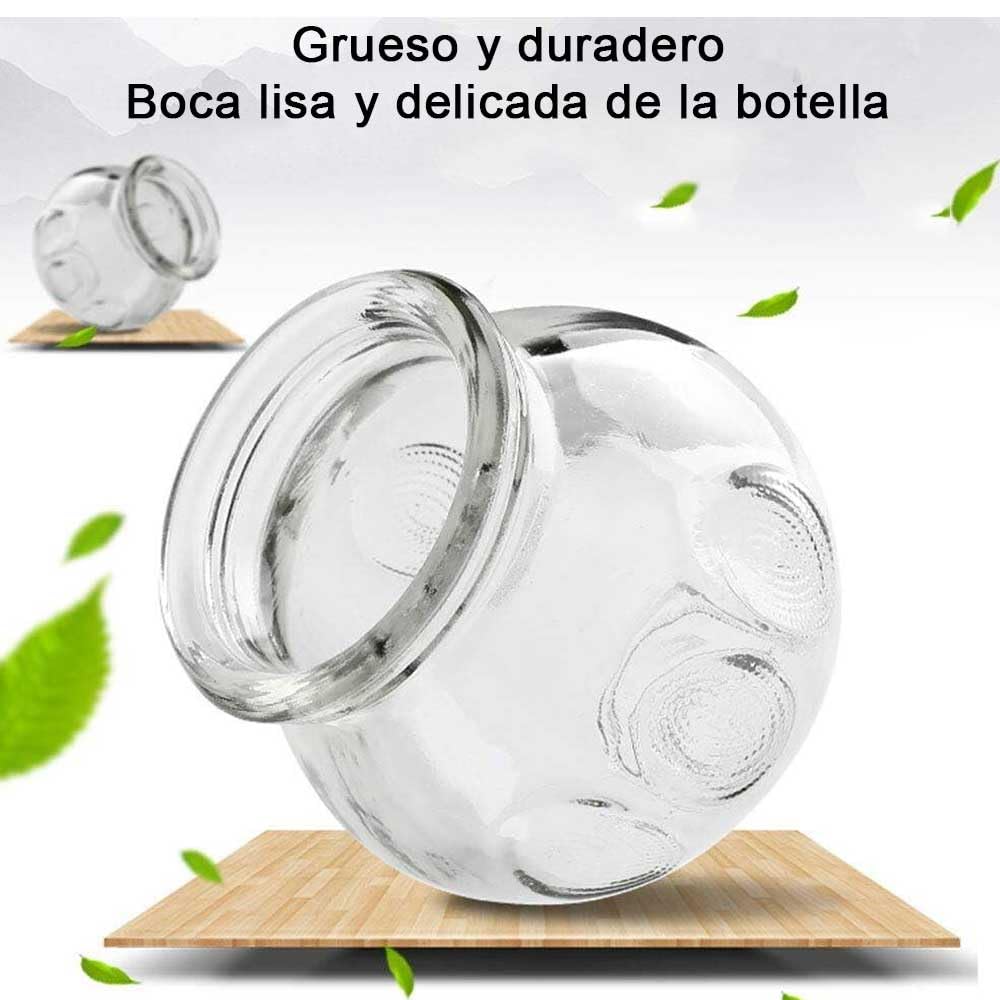 Ventosas Terapéuticas SUPERTRUST Vidrio Transparente Juego de 16 Tarros Diferentes Tamaños para Tratamiento del Dolor de Espalda y Cuello