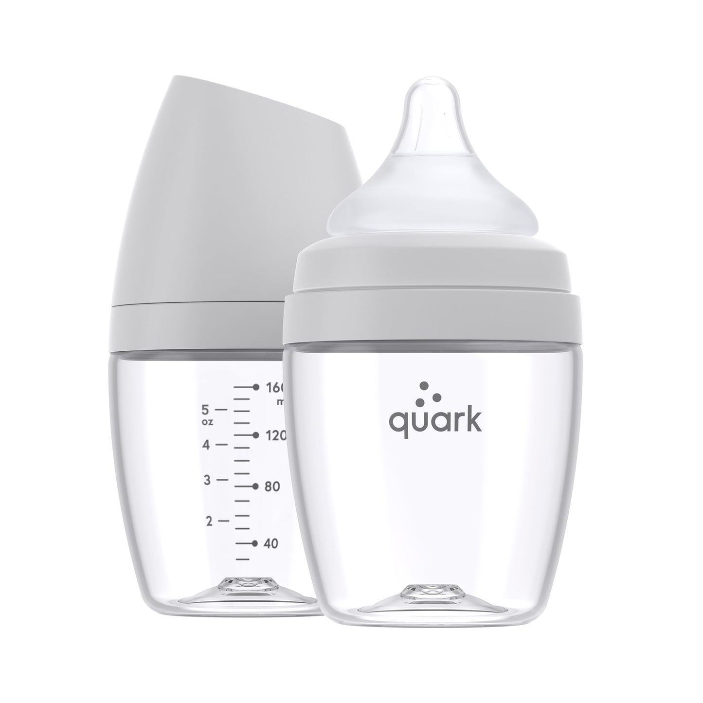 Quark Biberón BuubiBottle Mini de flujo lento para bebés recién nacidos - con tetina anticólicos RealFeel para simular la lactancia materna - Libre de BPA, PVC y toxinas -