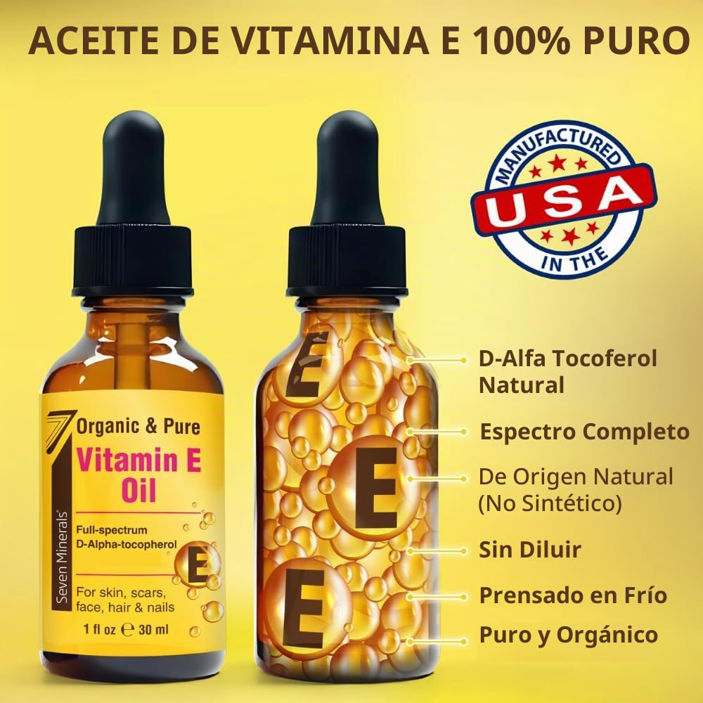 NUEVO aceite de vitamina E ultrapuro, 75 000 UI, D-alfa-tocoferol de espectro completo, 1 onza líquida, aceite de vitamina E 100% orgánico para piel, rostro, cabello y cicatrices, de origen natural