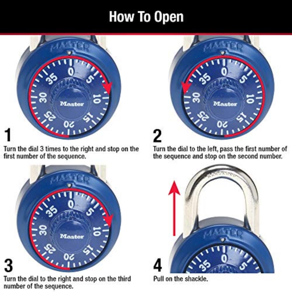 Candado de Combinación Master Lock 4.7 cm Multicolor