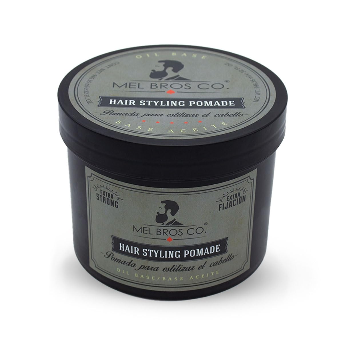 Mel Bros Co. - Hair Styling Pomade - Pomada para Estilizar El Cabello Base Aceite - Extra Fijación (32 Oz)