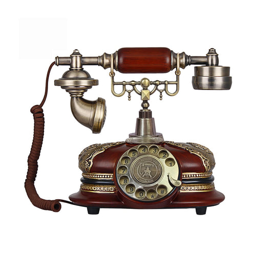 TelPal Retro Vintage Estilo Antiguo Dial Rotativo Botón Teléfono Teléfono Teléfono Hogar Sala Decoración