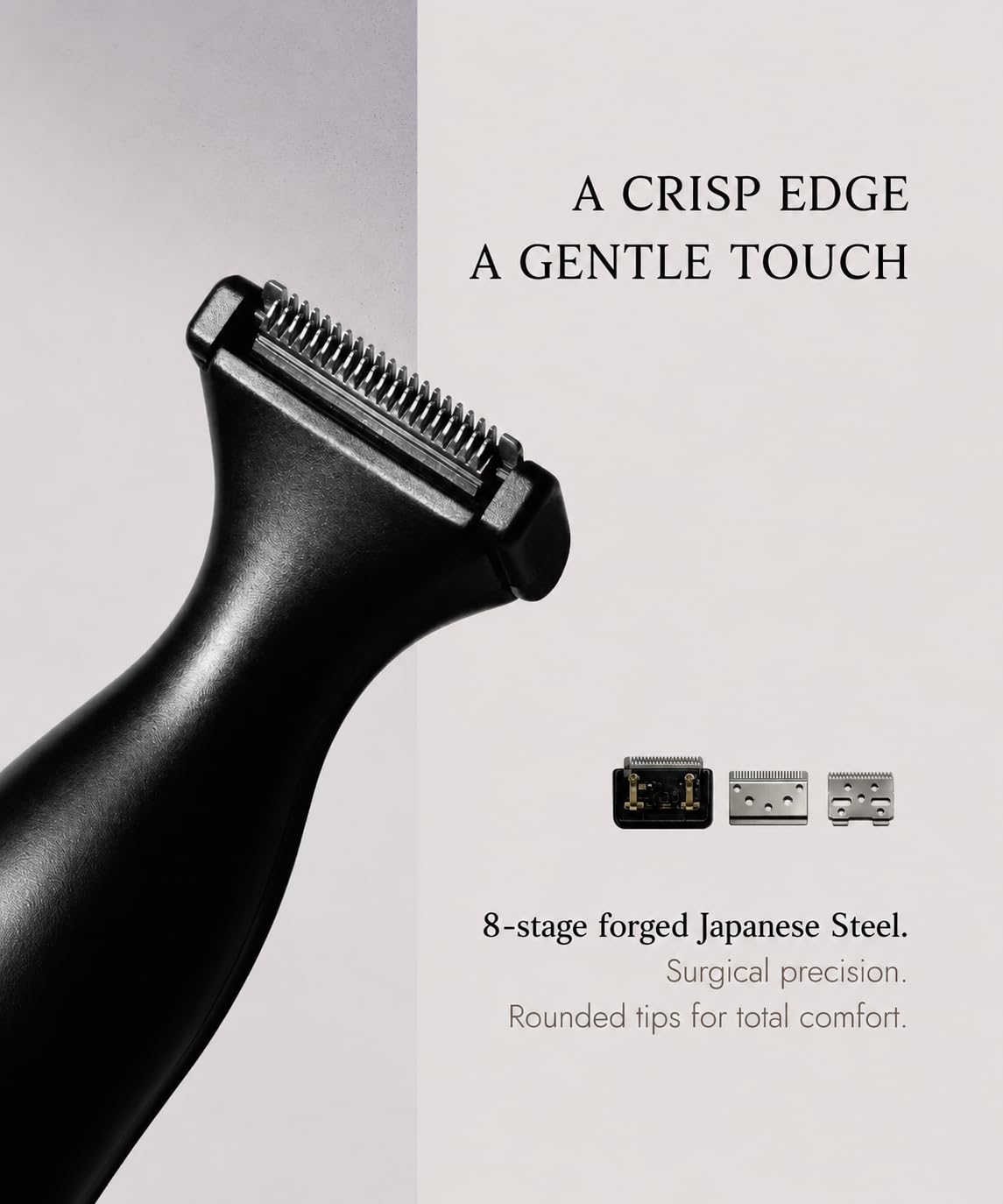 URBANER - Cortadora de bigote para hombres, bonificación por tiempo limitado: obtén una cuchilla extra para cortar nariz y oídos, motor japonés, impermeable, ligero que funciona con pilas