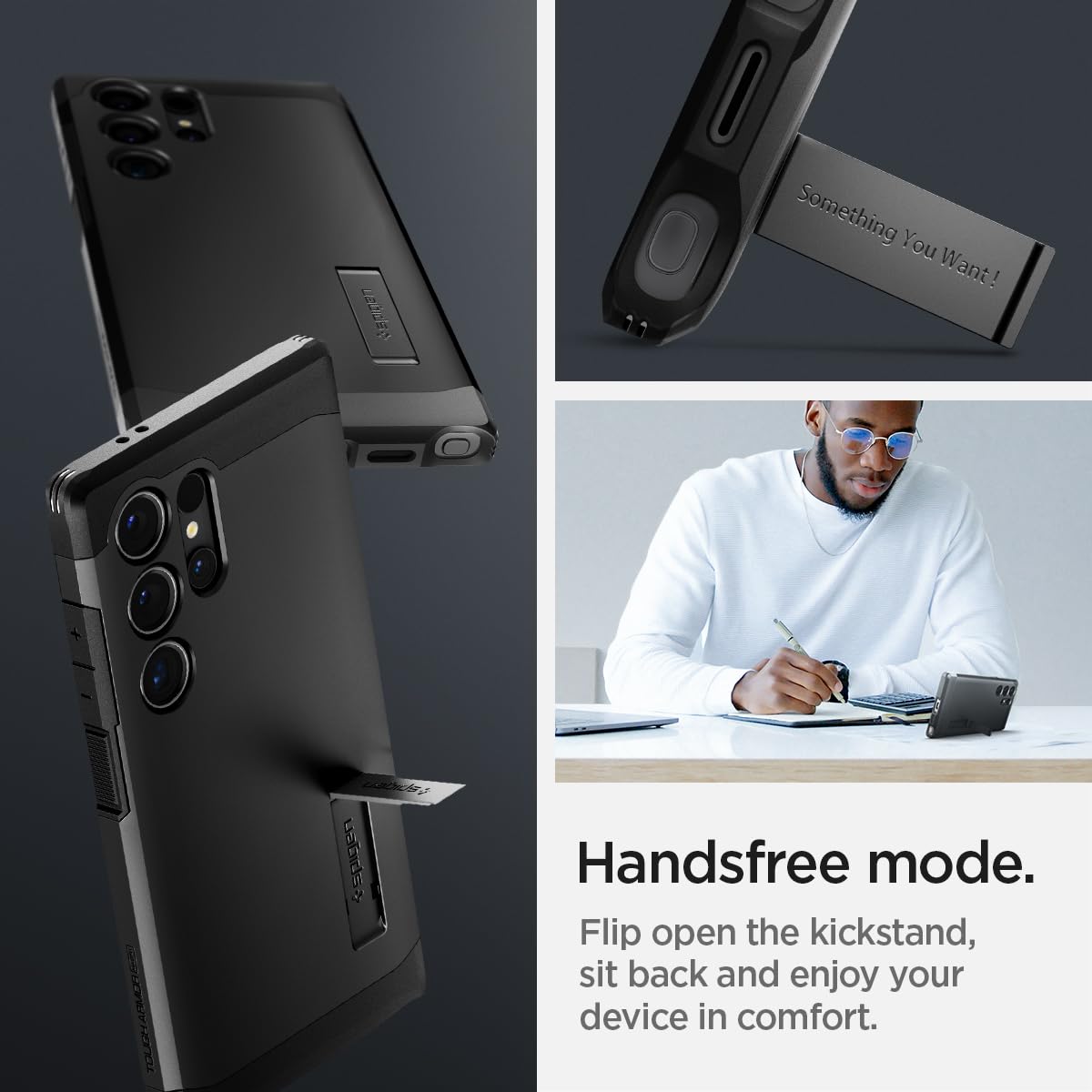 Funda Spigen Magnetic Negro Resistente a los Choques para Samsung Galaxy S24 Ultra
