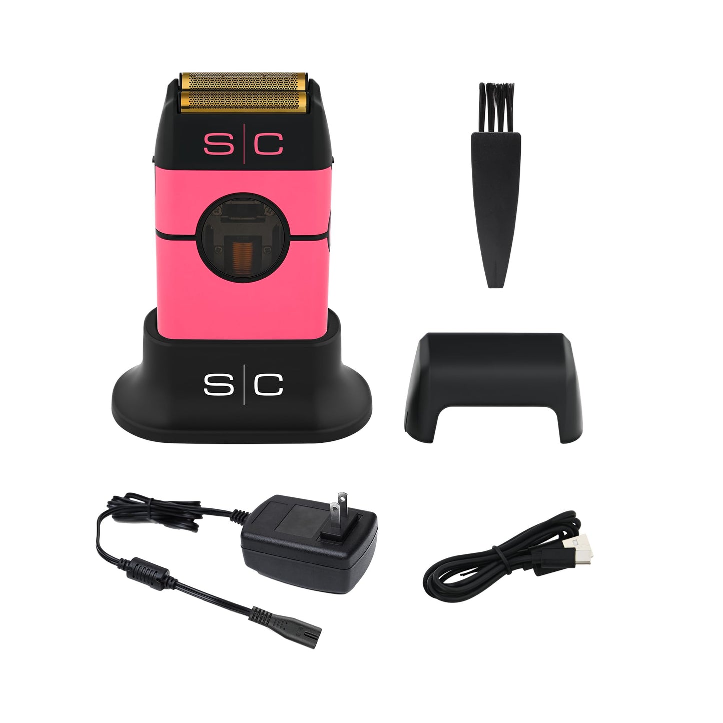 StyleCraft Instinct - Afeitadora de doble lámina de metal con control intuitivo de par IN2, recargable USB-C (rosa)