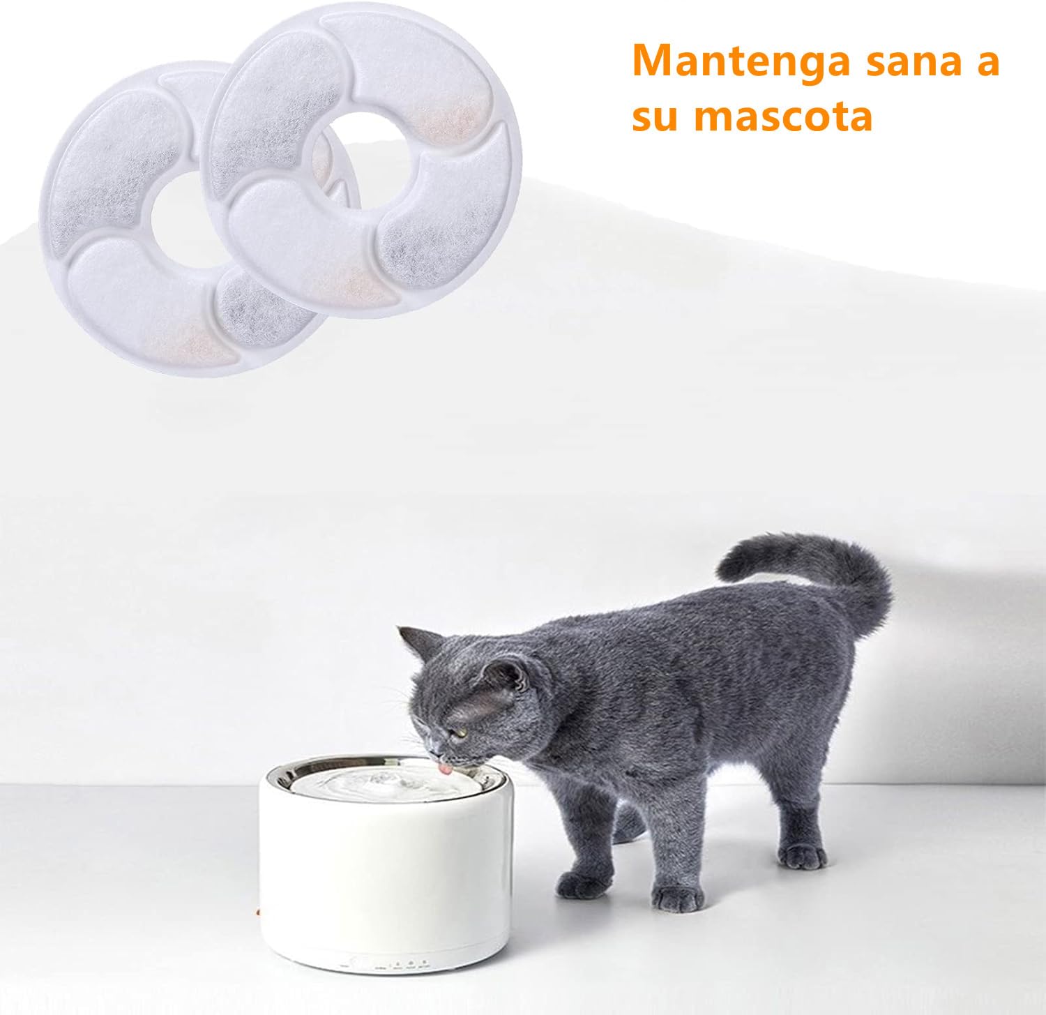 Filtros Fuente Mascotas 5 Piezas Repuesto para Gatos y Perros