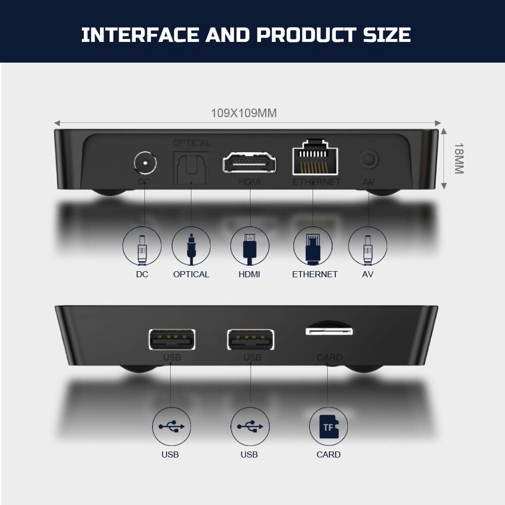 Caja de TV Android 10.0, X96Q PRO 5G Android TV Box 2GB RAM 16GB ROM Allwinner H313 Quad-Core 64bit con WiFi 2.4GHz USB 3.0 Ultra HD 6K H.265 WiFi Caja de TV en casa