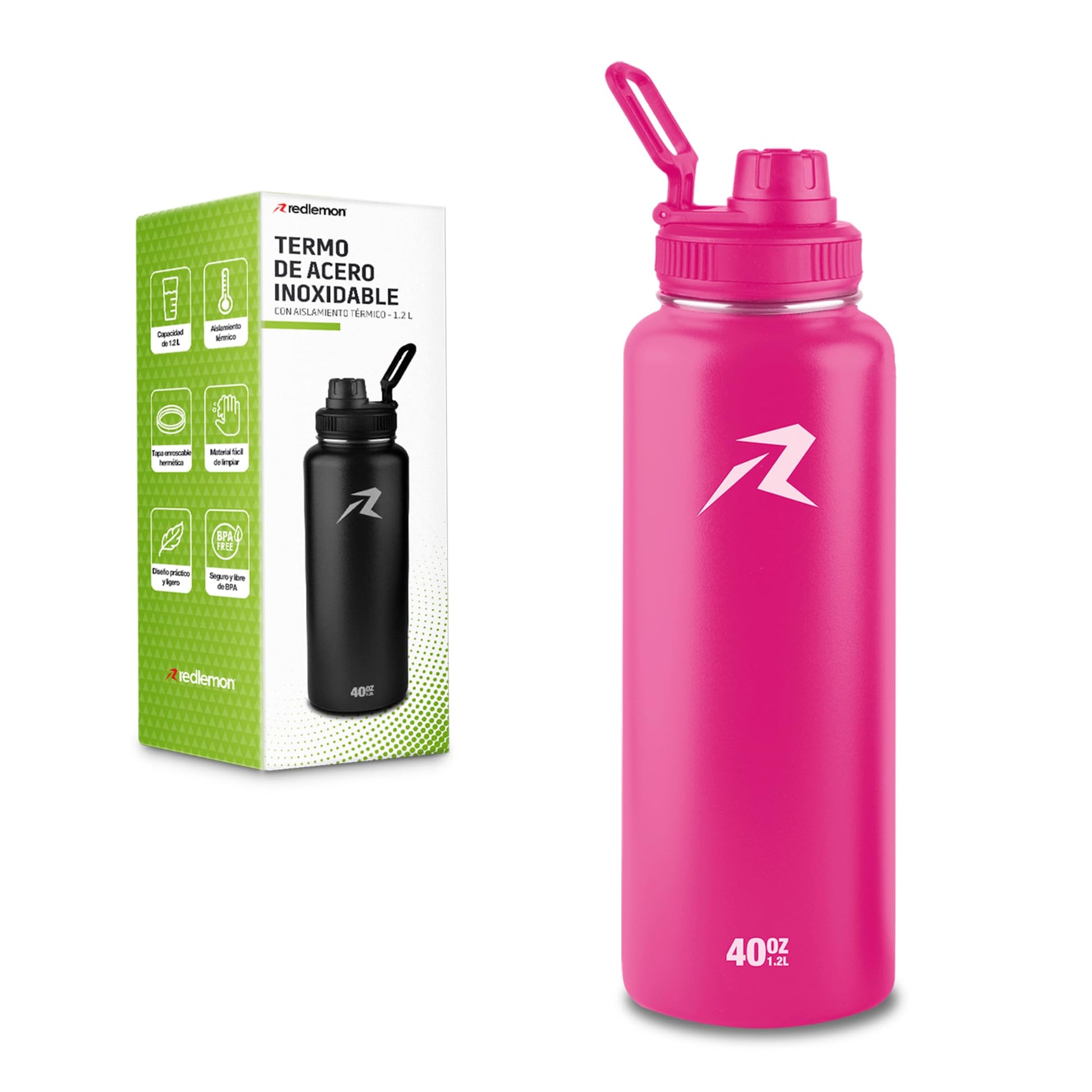 Termo de Acero Inoxidable Redlemon Rojo con Doble Aislamiento para Bebidas Frías y Calientes