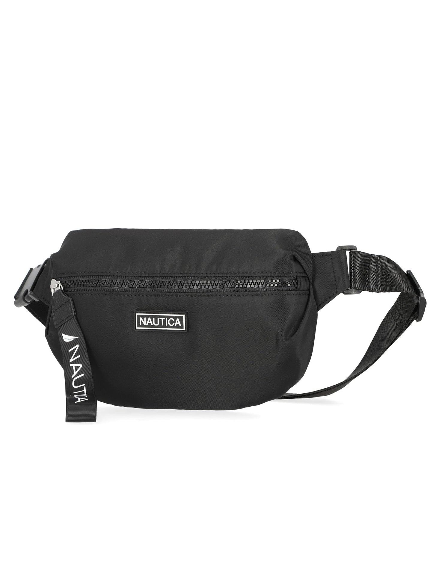 Nautica - Riñonera bandolera para mujeres y hombres con correa ajustable, unisex, Negro -, 10 x 6 x 2.25 inches, Riñonera bandolera para mujeres y hombres con correa ajustable unisex