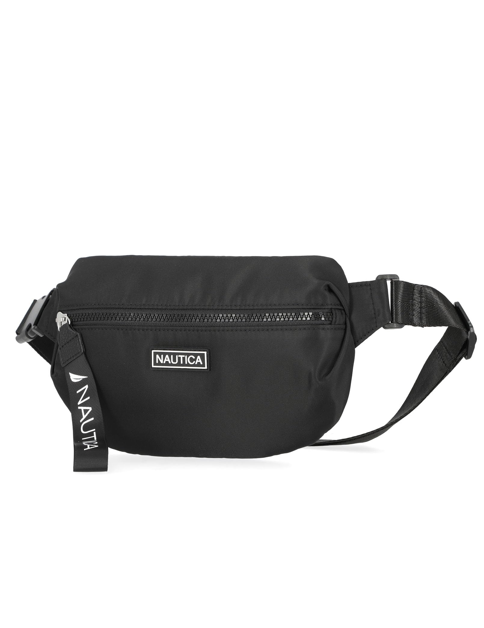 Nautica - Riñonera bandolera para mujeres y hombres con correa ajustable, unisex, Negro -, 10 x 6 x 2.25 inches, Riñonera bandolera para mujeres y hombres con correa ajustable unisex